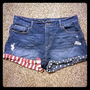 Mossimo Supply Co. American Flag shorts